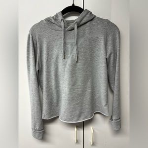 Gymshark Crop Cross Back Hoodie in Grey